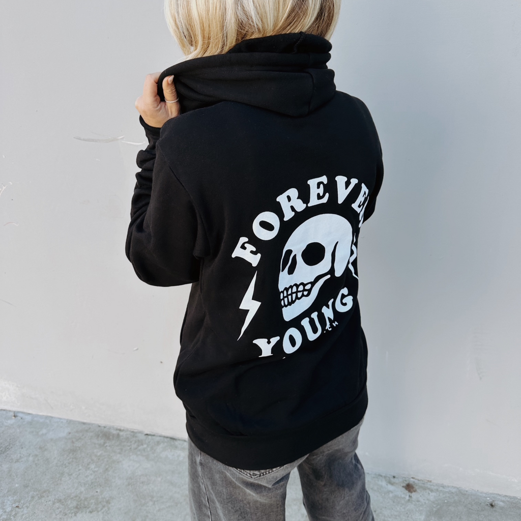 Forever Young Hooded Zip Sweatshirt