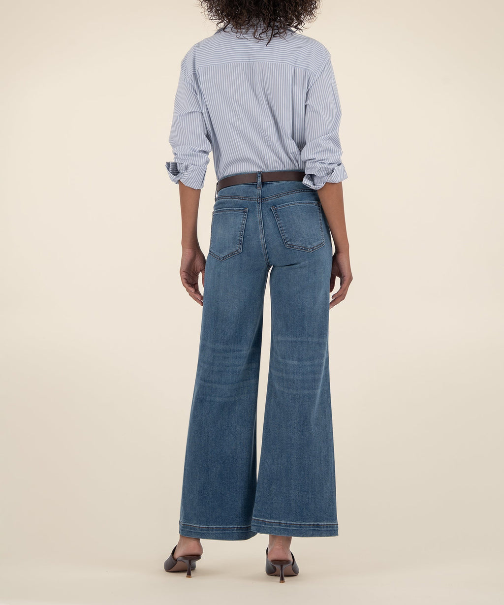 Meg High Rise Wide Leg, Petite in Loyalty Wash