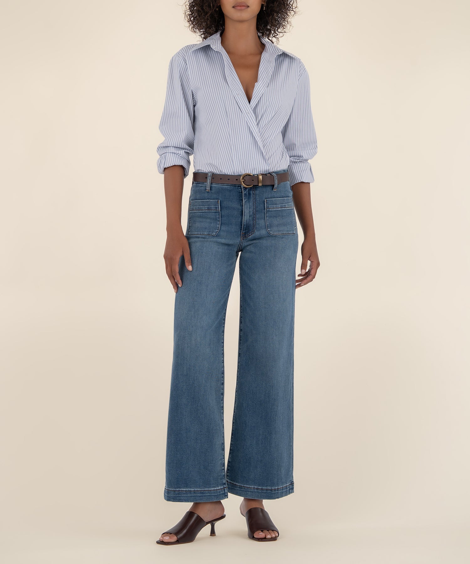 Meg High Rise Wide Leg, Petite in Loyalty Wash