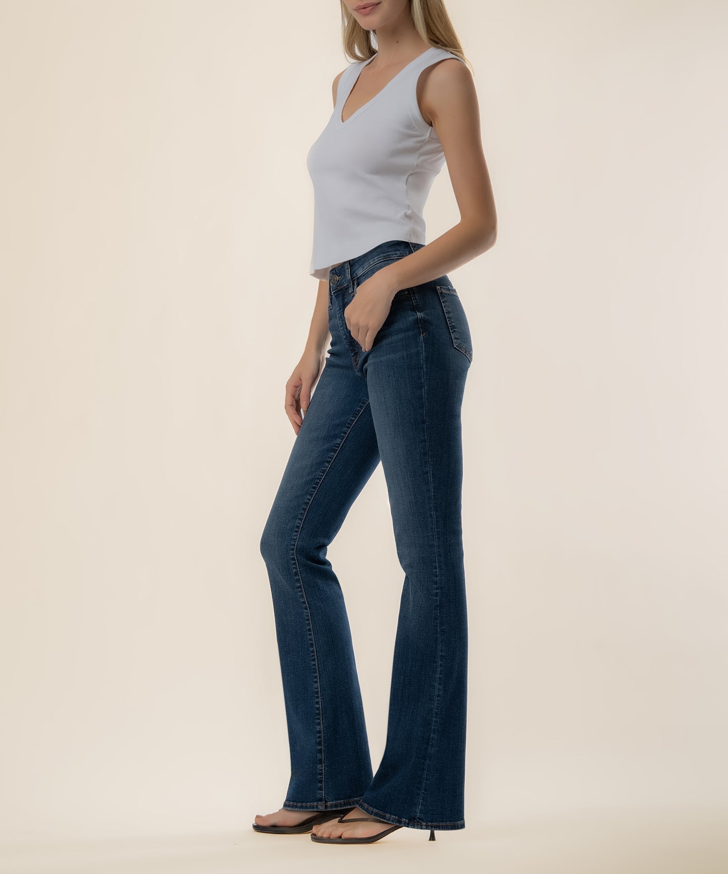 Natalie High Rise Bootcut, Petite in Allied Wash