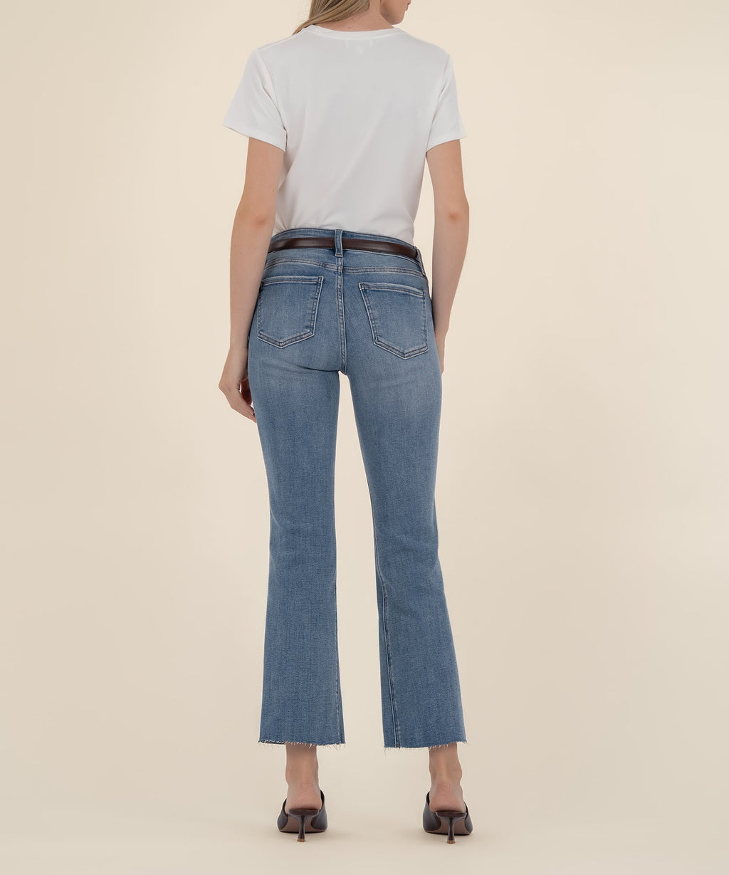 Kelsey High Rise Ankle Flare, Petite in Comprehensive Wash