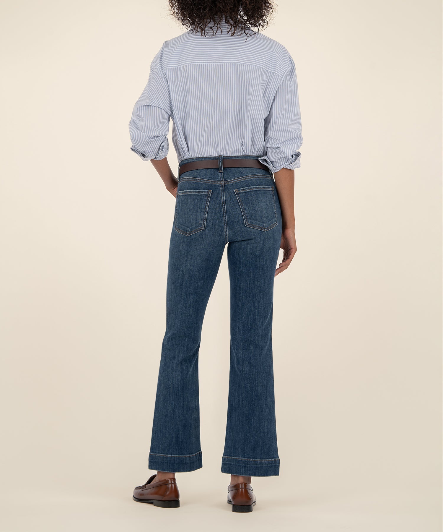 Kelsey High Rise Ankle Flare, Petite in Vibrant Wash