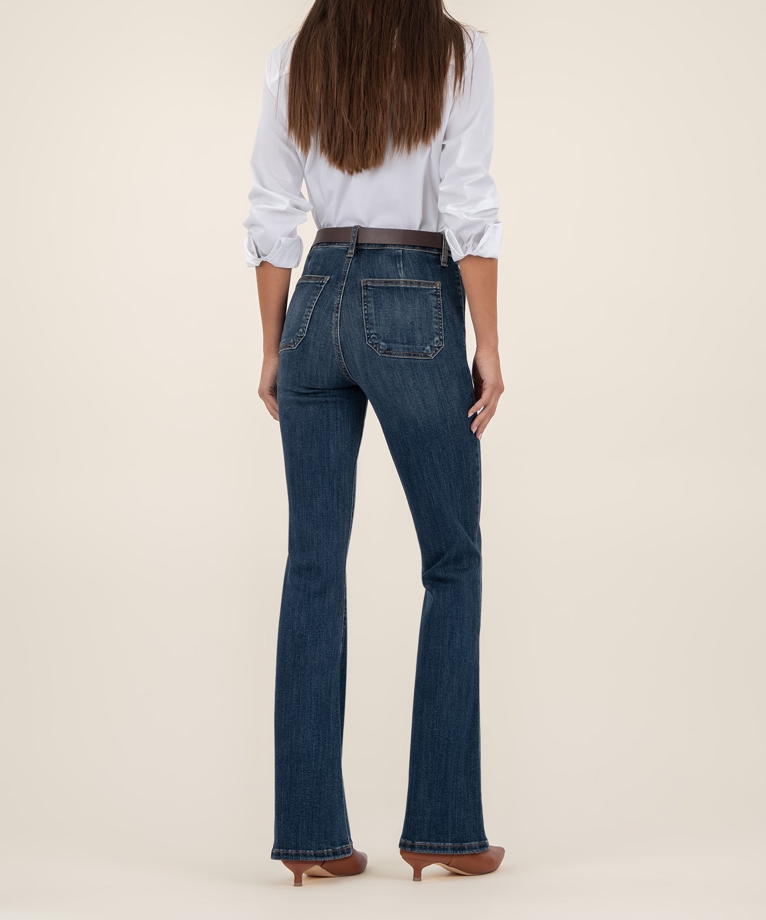 Ana High Rise Flare, Petite in Deductive Wash