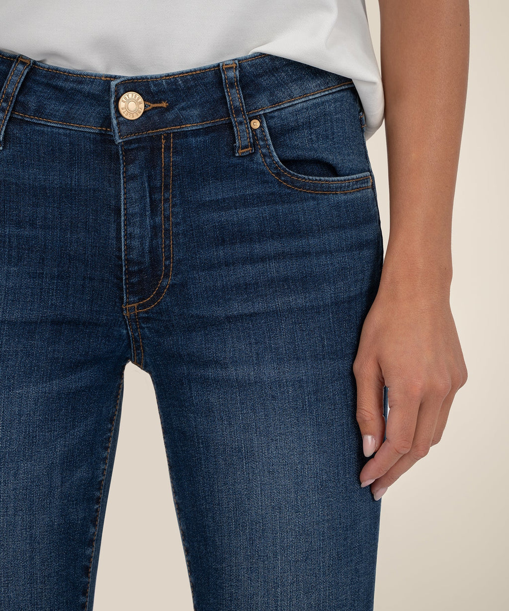 Natalie Mid Rise Bootcut, Petite in Monument Wash