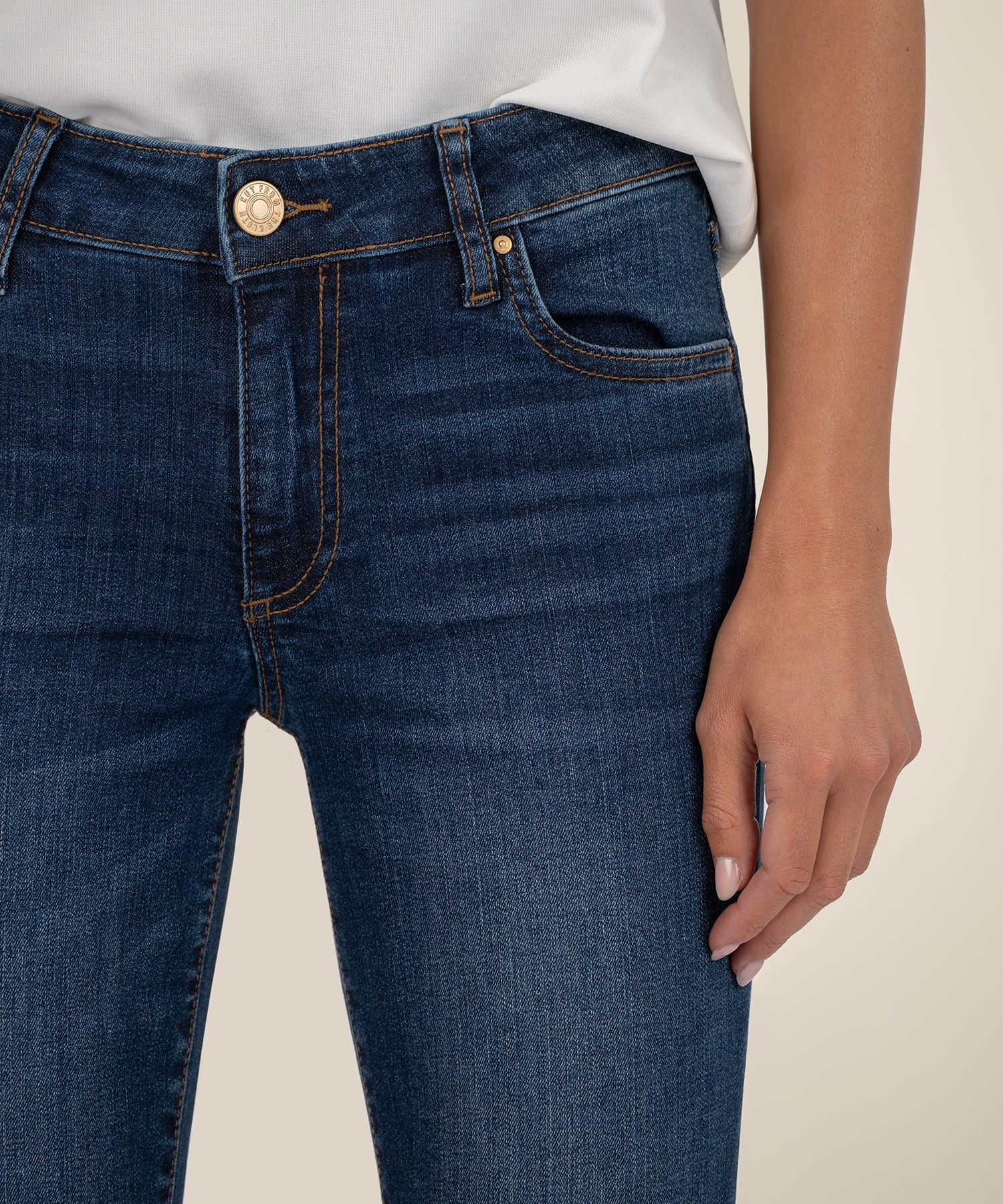 Natalie Mid Rise Bootcut, Petite in Monument Wash